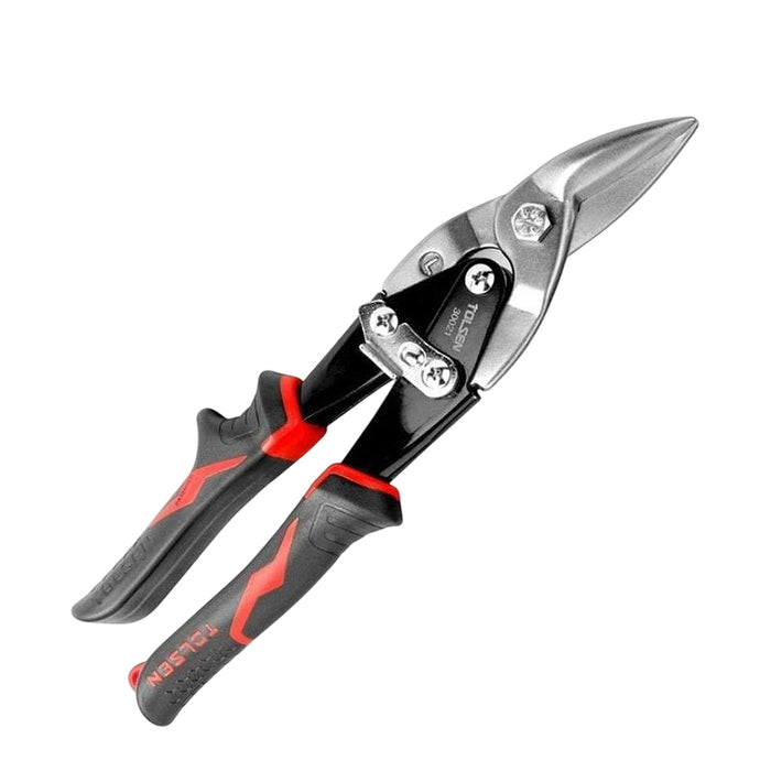 Kéo cắt tôn công nghiệp (trái), thép CrMo, tay cầm nhựa, 250mm/10 inch TOLSEN 30021 (thiết kế theo chuẩn Công thái học)