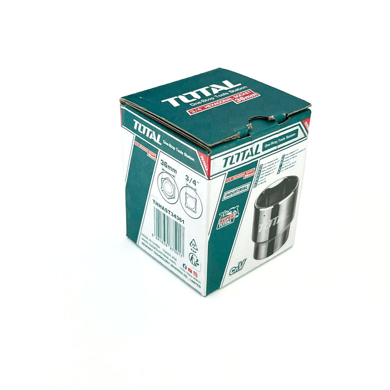 Đầu tuýp lục giác 3/4 inch TOTAL kích thước từ 19mm - 55mm, cấp thép 50BV30