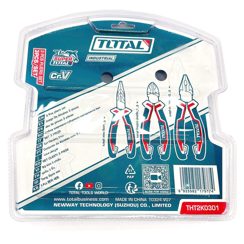 Bộ 3 kìm răng cắt và nhọn TOTAL THT2K0301