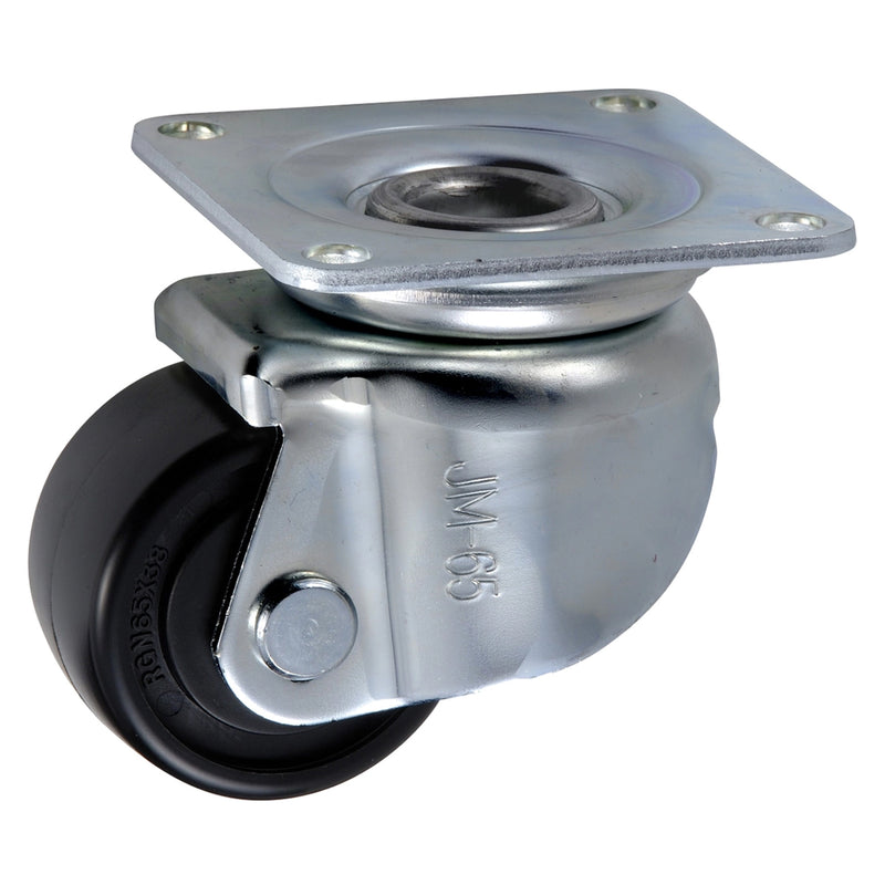Bánh xe đẩy tải nặng, thân lùn Ukai JM-Type có xoay, không khóa bánh, đường kính từ 50mm - 75mm