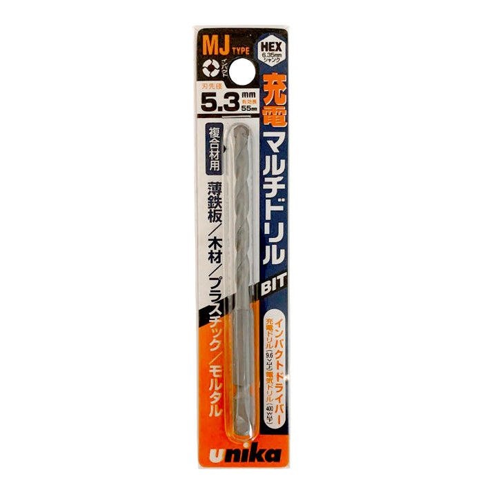 Mũi khoan đa năng Unika MJ khoan được nhiều loại vật liệu, đuôi lục giác 6.35mm, số từ 3.0mm - 10.5mm