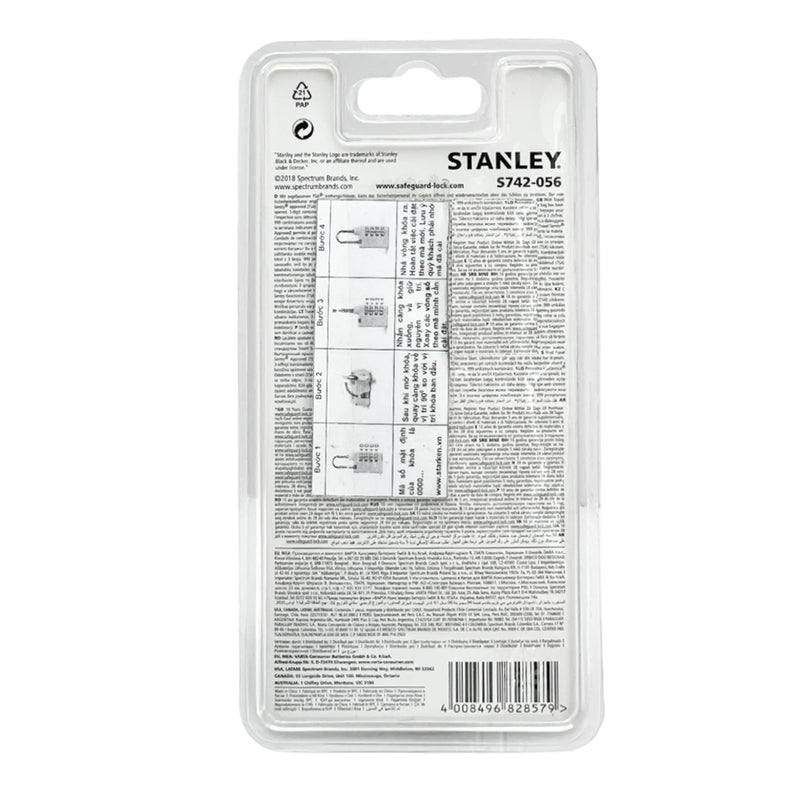 Ổ khóa số STANLEY 3 cọc số,  kích thước 30mm, càng khoá mỏng