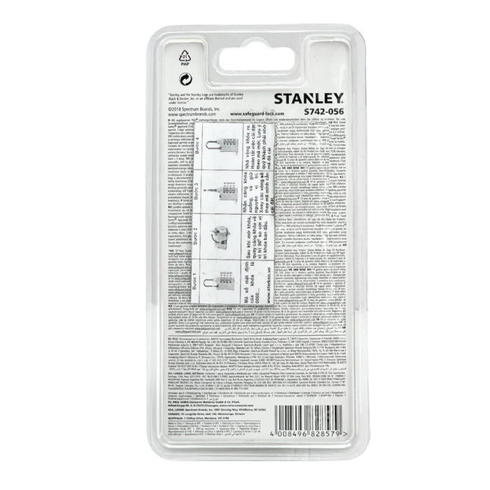 Ổ khóa số STANLEY 3 cọc số,  kích thước 30mm, càng khoá mỏng