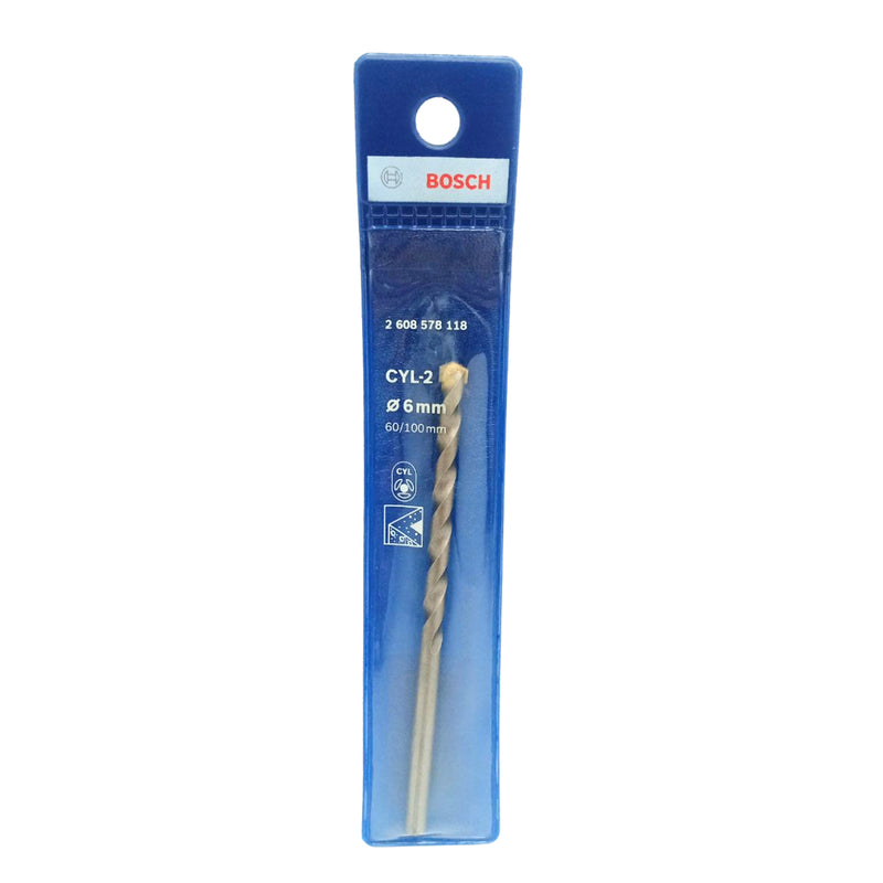 Mũi khoan bê tông CYL-2 Bosch đường kính 3mm - 16mm, chiều dài 60mm - 150mm, đuôi trơn