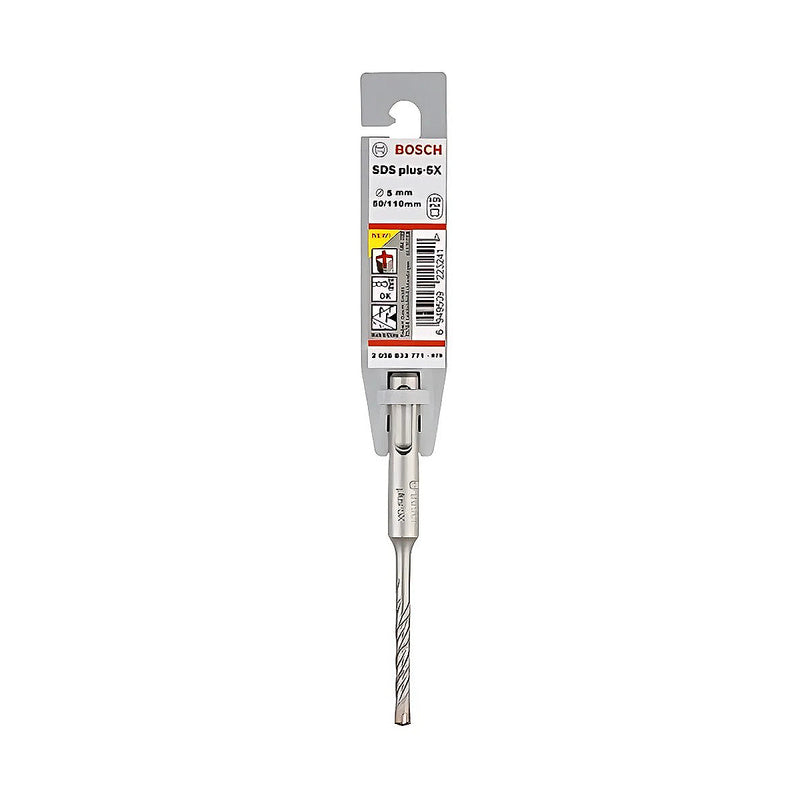 Mũi khoan bê tông 4 cạnh SDS PLUS-5X Bosch, đường kính từ 5mm - 10mm, đuôi gài
