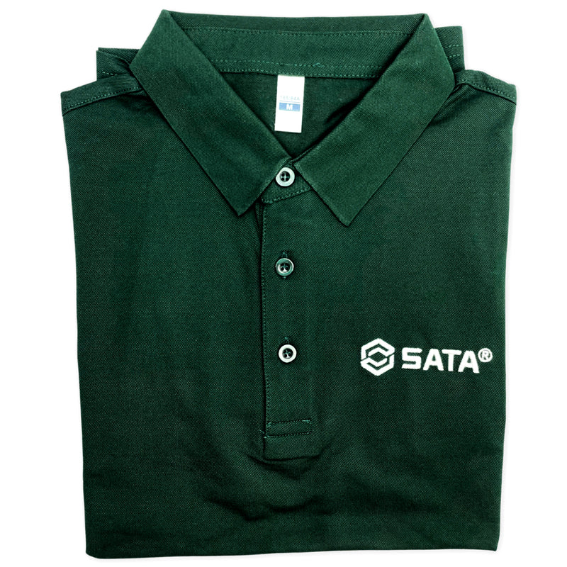 Áo đồng phục Sata có cổ, vải thun lạnh cao cấp, co giãn 4 chiều