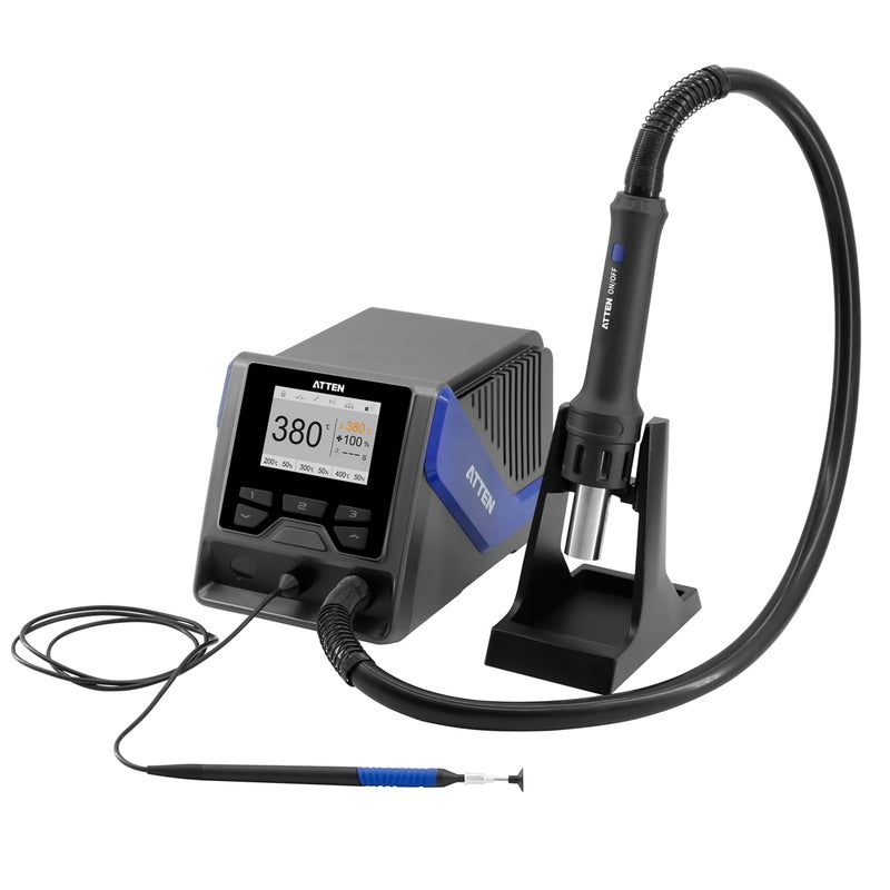 Trạm khò khí nóng ATTEN GT-1028, công suất 1300W, Max 500°C, Hỗ trợ IoT, hệ cao cấp chuyên nghiệp