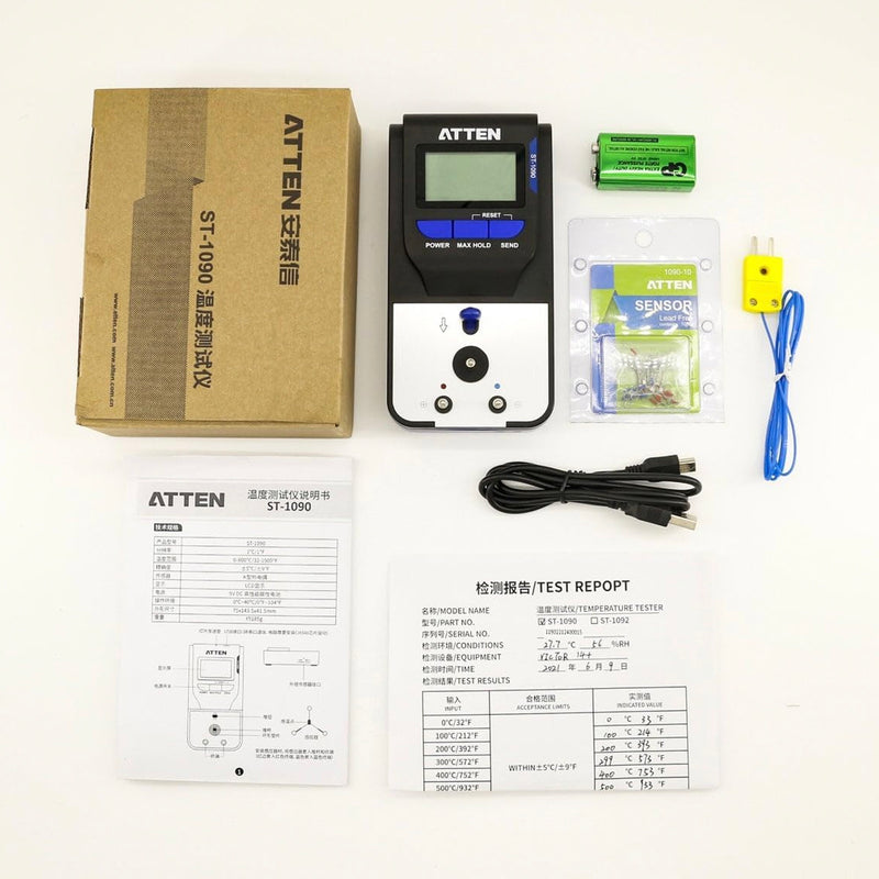 Máy Kiểm Tra Nhiệt Độ Đầu Hàn ATTEN ST-1090