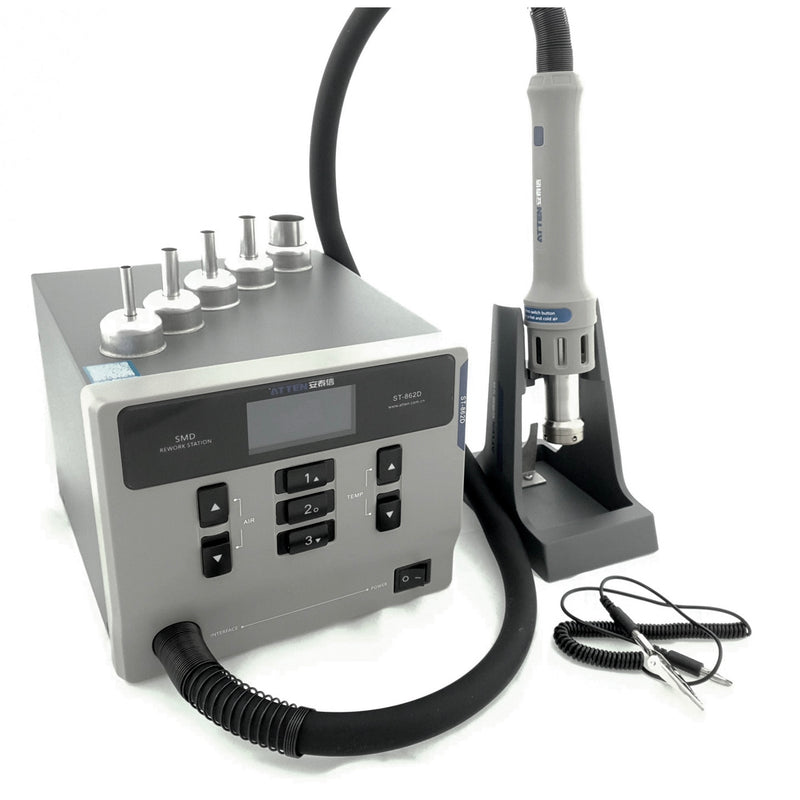 Trạm khò khí nóng ATTEN ST-862D, công suất 1000W, Max 480°C, hệ chuyên nghiệp