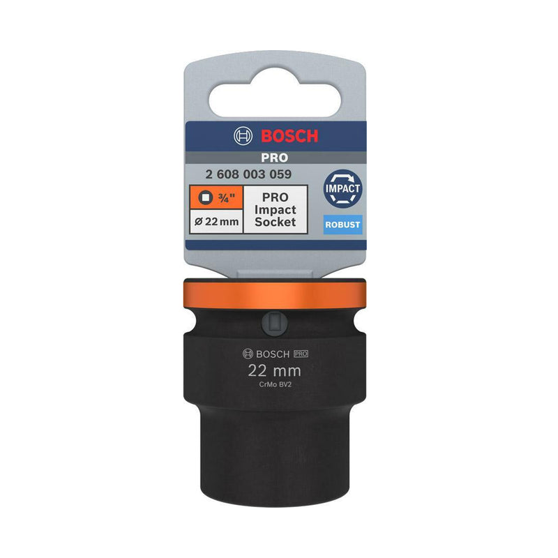 Đầu tuýp Bosch cốt 3/4 inch, đầu từ 19mm - 30mm, dài 50mm