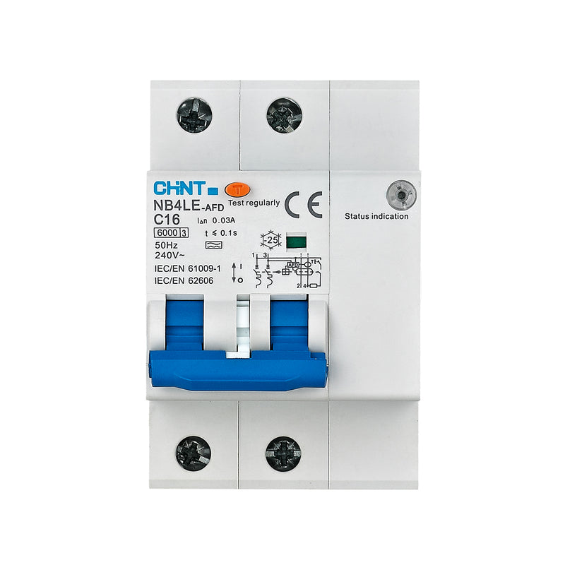 Thiết bị phụ trợ MCB Chint NB3LE/NB4LE bảo vệ ngắn mạch, quá tải, chống giật, chống dòng rò và phát hiện sự cố hồ quang. Tiêu chuẩn quốc tế