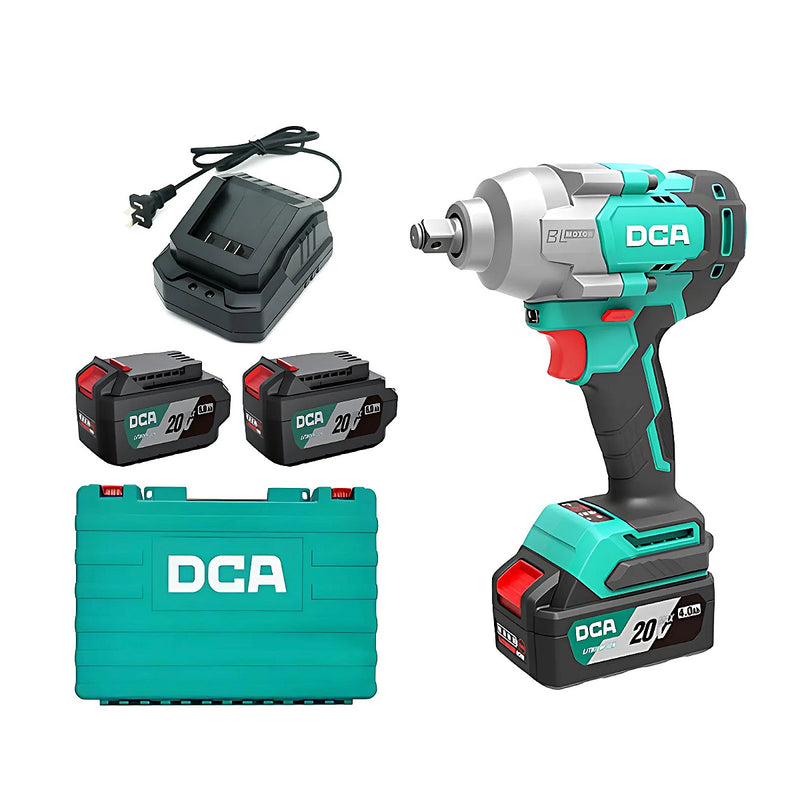 Máy siết buloong dùng Pin 20V Max - 6Ah DCA ADPB698H2K không chổi than, cốt 1/2 inch, lực siết 910N.m