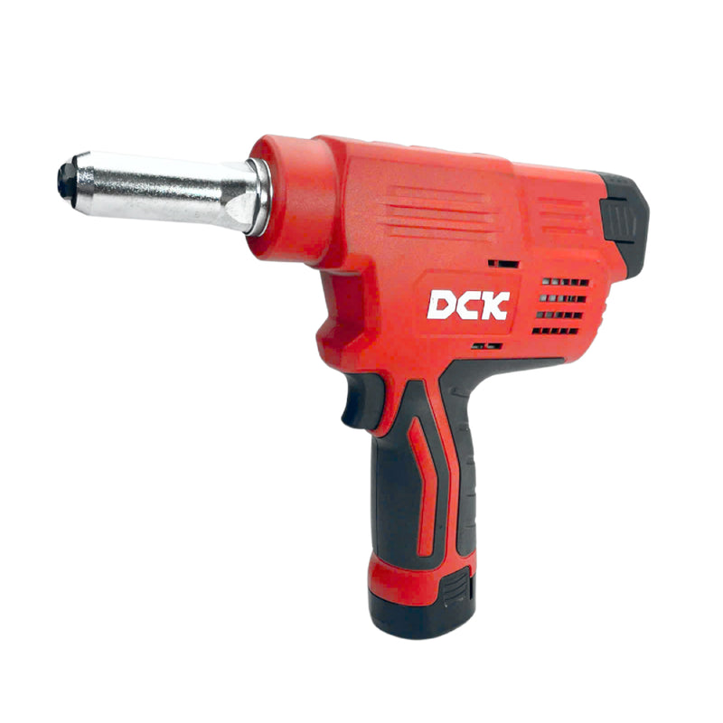 Máy tán đinh ri vê DCK KDPM50 dùng Pin 12V, lực kéo 10kN