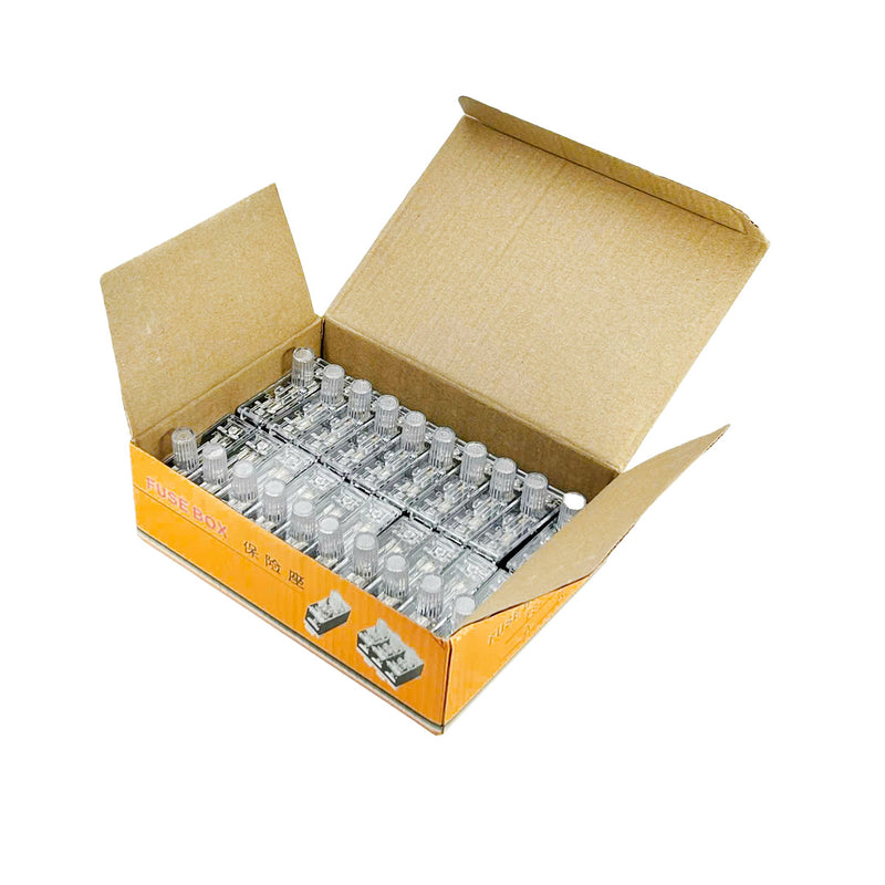 Hộp cầu chì kính lắp thanh ray FS-101 có đèn báo, tải 10A, điện áp 250V/AC, kèm 1 cầu chì 10A