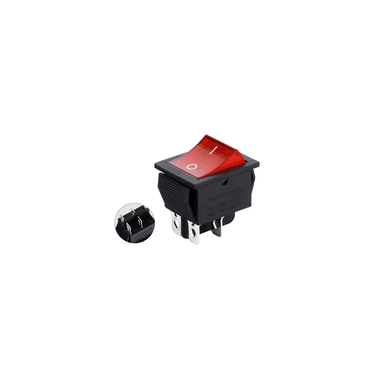 Công tắc bật tắt 4 chân Janfa dòng điện AC 15A - 250V, 3 màu xanh, đỏ vàng