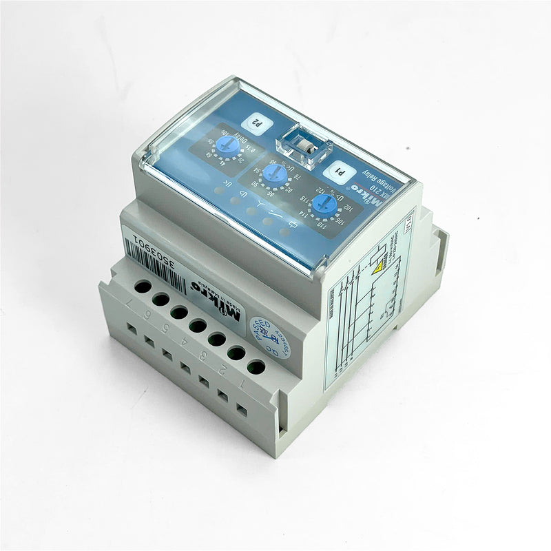 Relay Mikro MX-210 bảo vệ mất pha, ngược pha, quá áp, thấp áp và mất dây trung tính gắn trên thanh ray