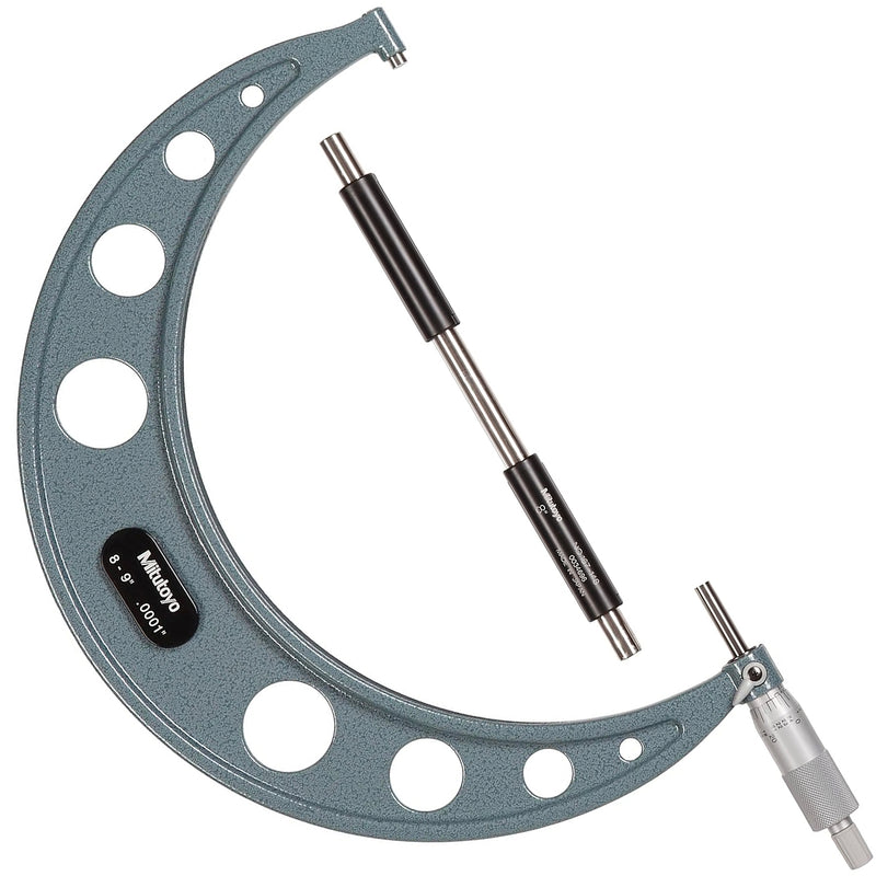 Bộ 6 cây Panme đo ngoài hệ Inch Mitutoyo Mã số 103-909, đáp ứng dãy đo từ 6 - 12 Inch, có vạch chia chính xác cao 0.0001 inch