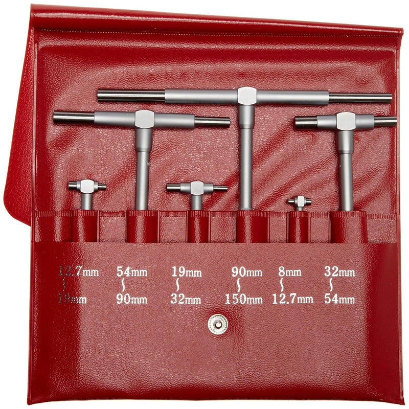 Bộ dưỡng đo lỗ 6 cây hệ Met Mitutoyo Telescoping Gage Series 155, Mã số 155-905, đáp ứng dãy đo từ 8mm - 150mm