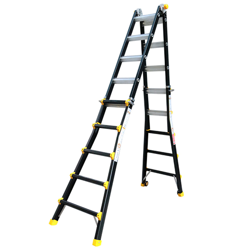 Thang nhôm gấp đa năng chữ A (rút lồng) Nikawa NKB, độ dày nhôm chịu lực 2.8mm