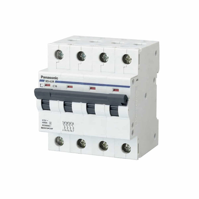 Cầu dao tự động MCB Panasonic, tải danh định từ 6A ~ 100A, dòng cắt từ 6kA ~ 10kA