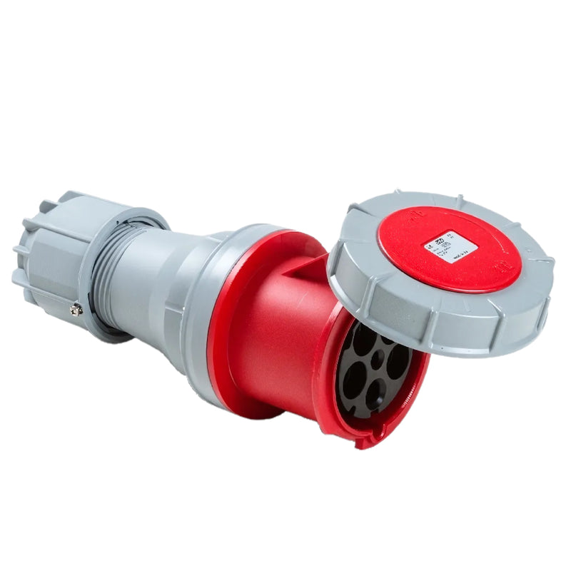 Ổ cắm công nghiệp PCE chịu tải cao từ 63A - 125A, 4 chân (3P+PE), điện áp 400V, đầu cái, kín nước chuẩn IP67
