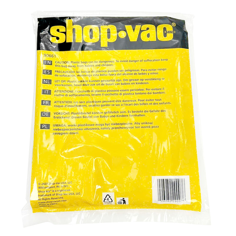 Bộ 5 túi chứa bụi khô Shop-Vac 9066129 dung tích 20L - 30L