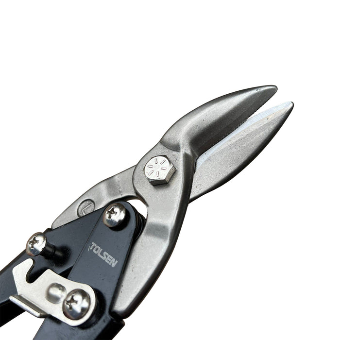 Kéo cắt tôn công nghiệp (trái), thép CrMo, tay cầm nhựa, 250mm/10 inch TOLSEN 30021 (thiết kế theo chuẩn Công thái học)