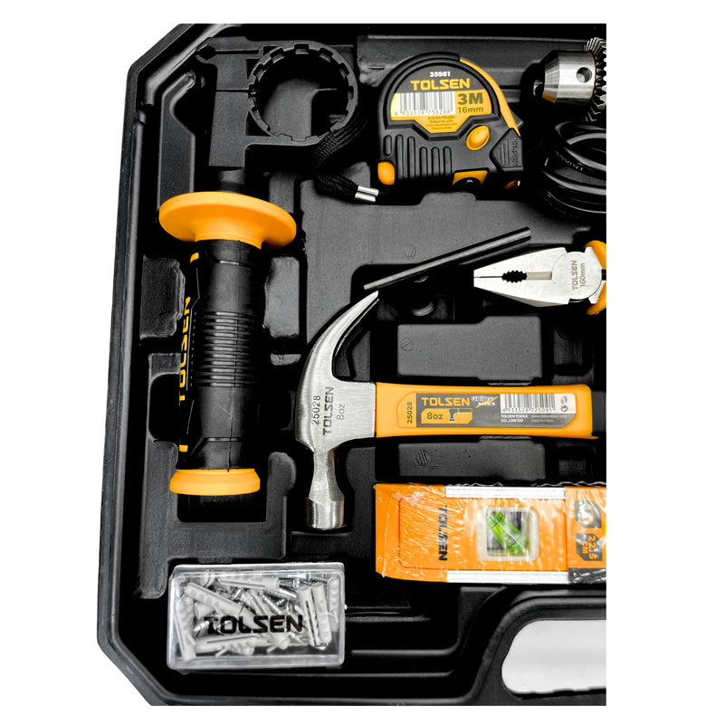 Bộ dụng cụ máy khoan 710W công nghiệp 95 món TOLSEN 79685