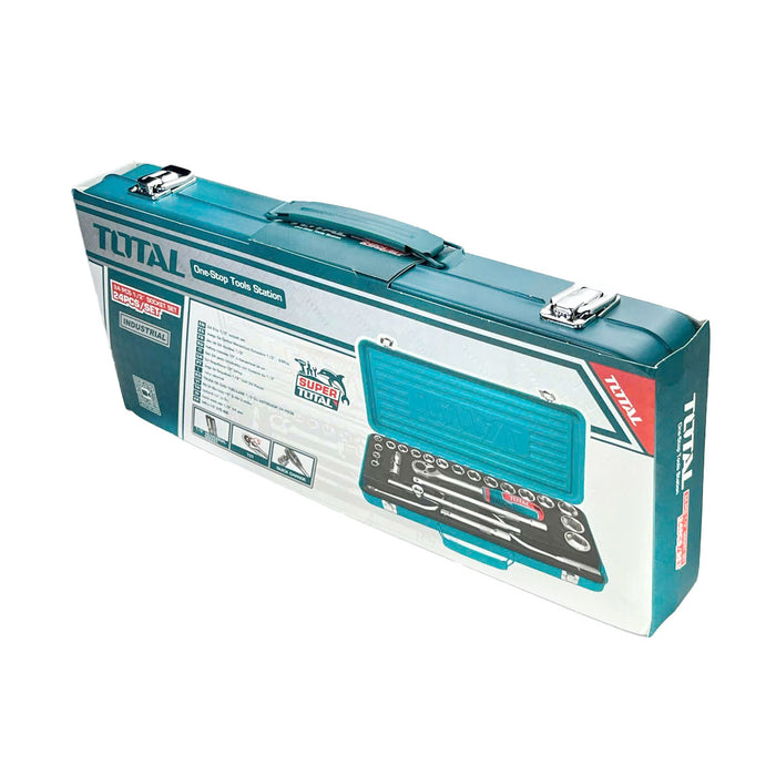 Bộ 24 cái socket (1/2 inch) & cần 2 chiều TOTAL THT141253