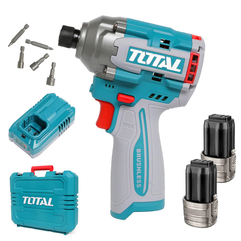 Máy vặn vít không chổi than dùng Pin Lithium 16V Total TIRLI16178 đuôi lục giác 1/4 inch (6.35mm)