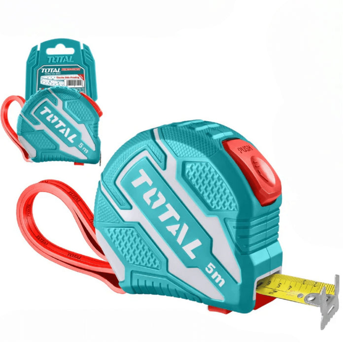 Thước kéo thép nền vàng 5m x 19mm Total TMT126251 hệ mét và inch