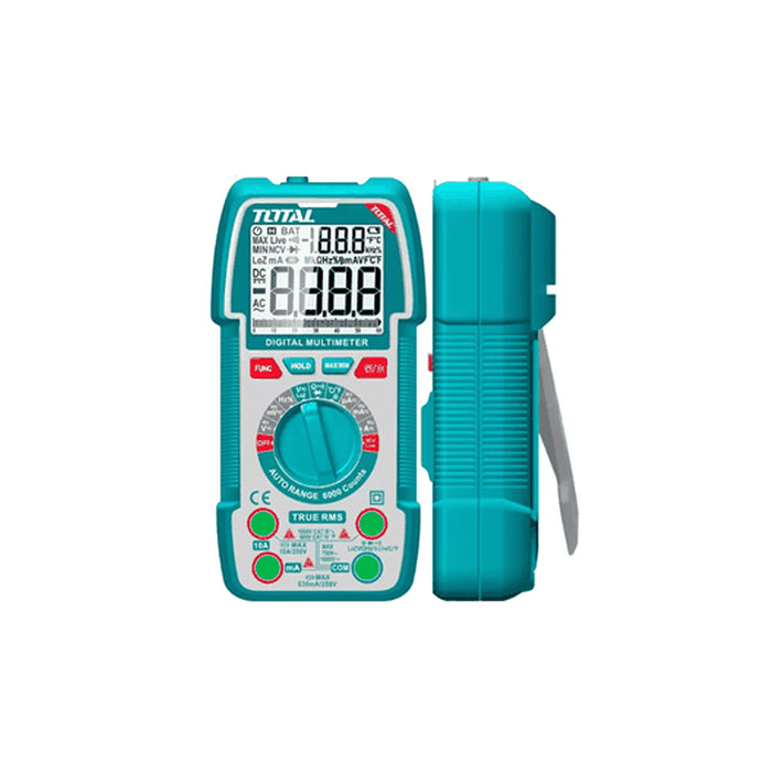 Đồng hồ đo điện vạn năng kỹ thuật số Total TMT5310004 True RMS, đo dòng DC/AC 1000V, đo nhiệt độ từ -40°C - 1000°C