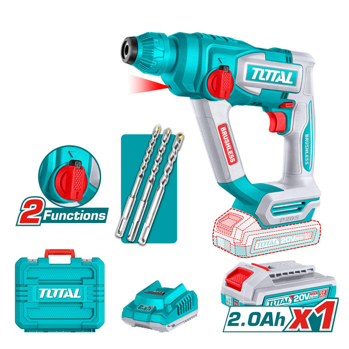 Máy khoan búa dùng Pin 20V Total
