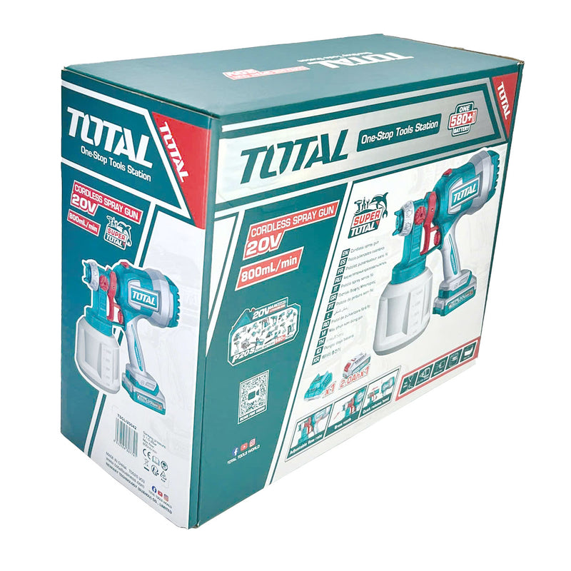 Máy phun sơn 1000ml dùng Pin Lithium 20V Total, áp suất phun 0.2Bar