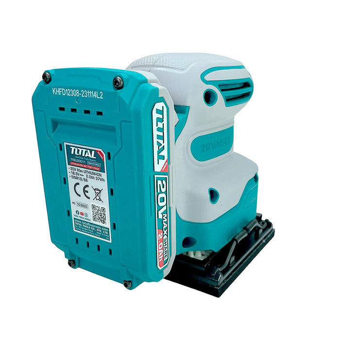 Máy chà nhám vuông dùng Pin Lithium-Ion 20V TOTAL TSHSLI20141
