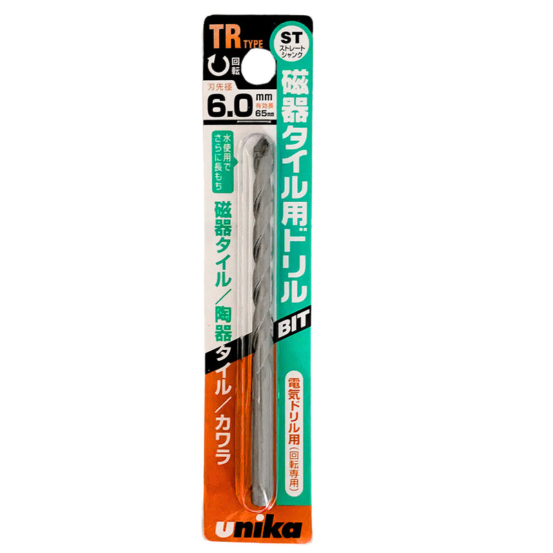 Mũi khoan gạch men UNIKA TR-Type, đuôi trơn, số từ 3.0mm - 11mm (Mã TR)