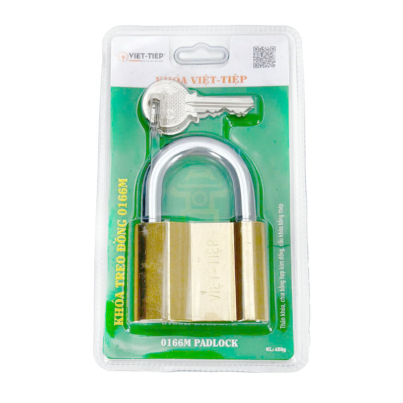 Khóa treo đồng Việt Tiệp (kèm 3 chìa vặn)
