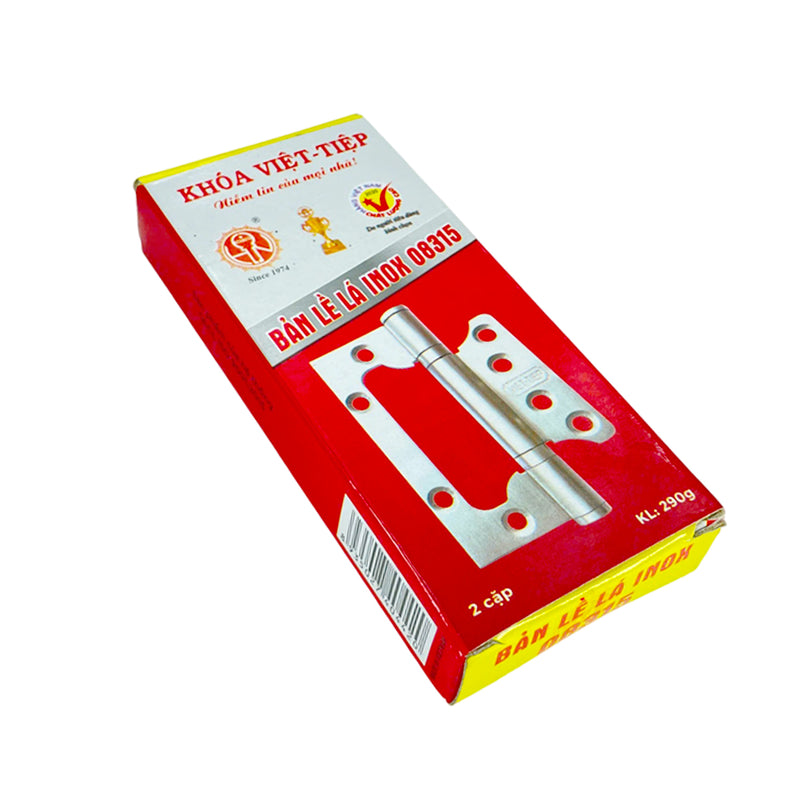 Bản lề âm dương Việt tiệp, vật liệu Inox 201 hoặc thép sơn tĩnh điện