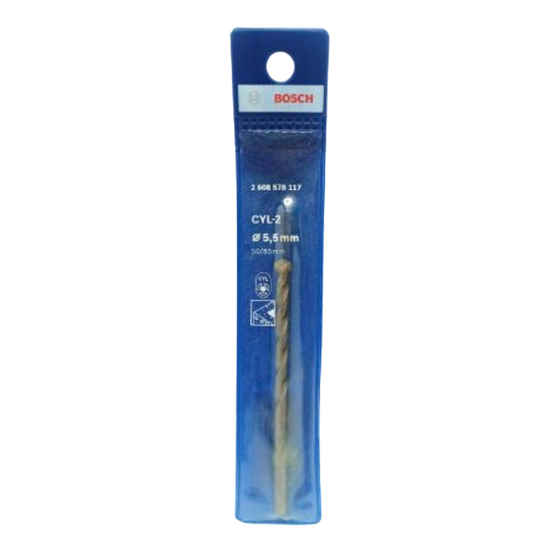 Mũi khoan bê tông CYL-2 Bosch đường kính 3mm - 16mm, chiều dài 60mm - 150mm, đuôi trơn