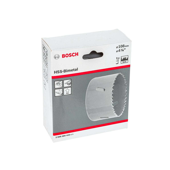 Mũi khoét lỗ Bosch dùng cho kim loại, đường kính từ 70mm - 152mm, dài 44mm, vật liệu thép HSS