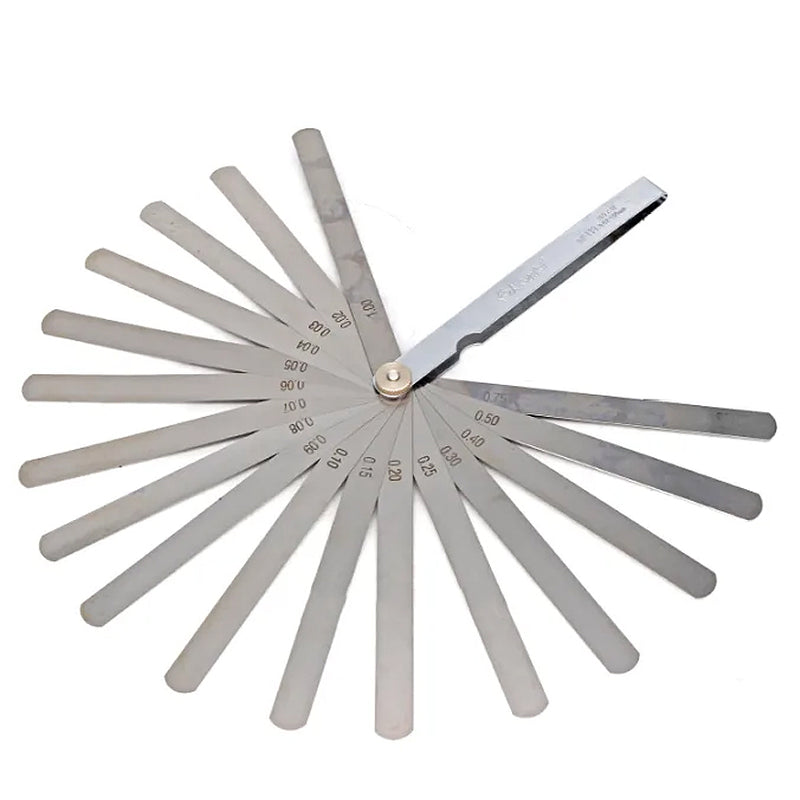 Thước lá đo khe hở 17 lá Asaki AK-141, chiều dài 200mm, chất liệu thép không gỉ