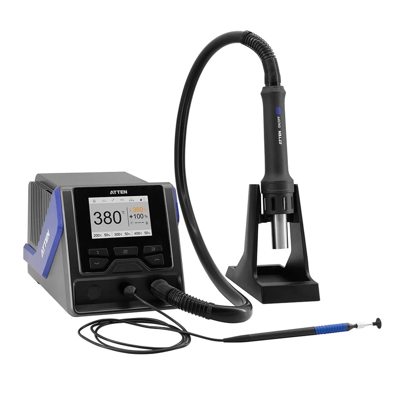 Trạm khò khí nóng ATTEN GT-1028, công suất 1300W, Max 500°C, Hỗ trợ IoT, hệ cao cấp chuyên nghiệp