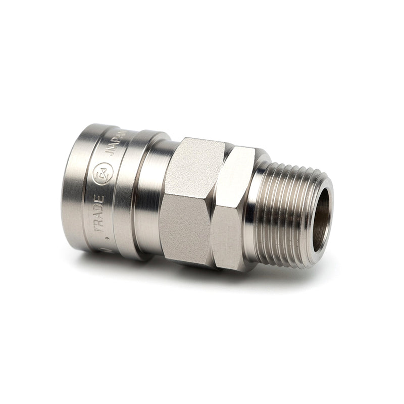 Đầu nối nhanh Hi Cupla Standard SM-Type (Socket) kiểu kết nối ren ngoài, gioăng chịu nhiệt FKM (Fluoro Rubber)