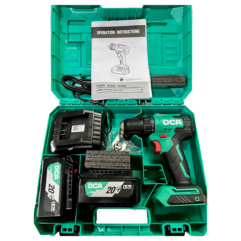 Máy khoan dùng Pin 20V DCA ADJZ2050 (động cơ không chổi Than)