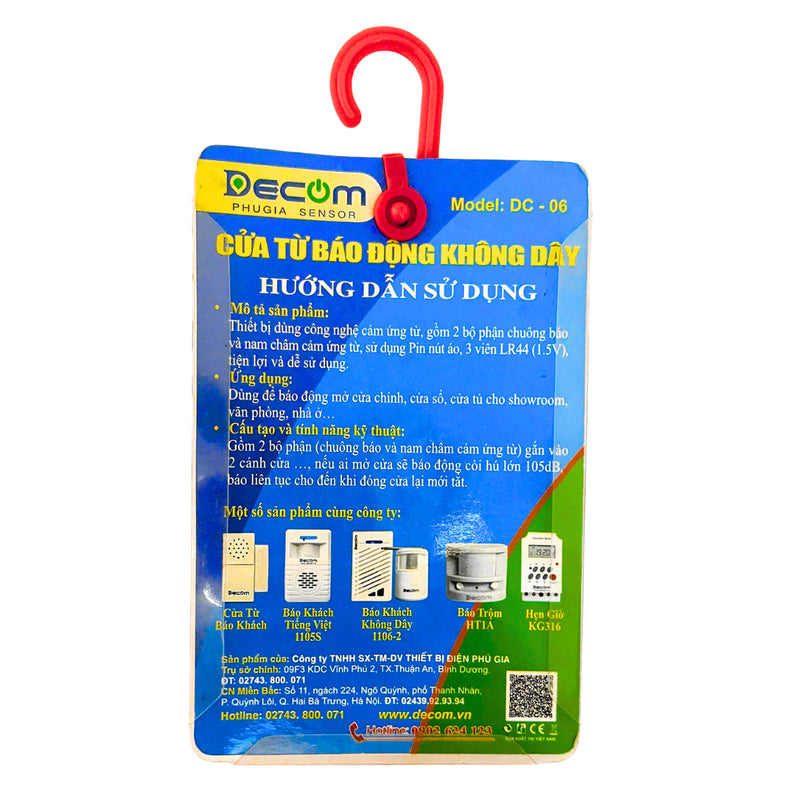 Cửa từ báo động không dây Decom DC-06