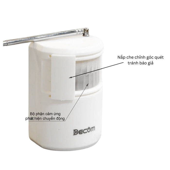 Thiết bị báo khách cảm ứng không dây Decom DC-1106-2