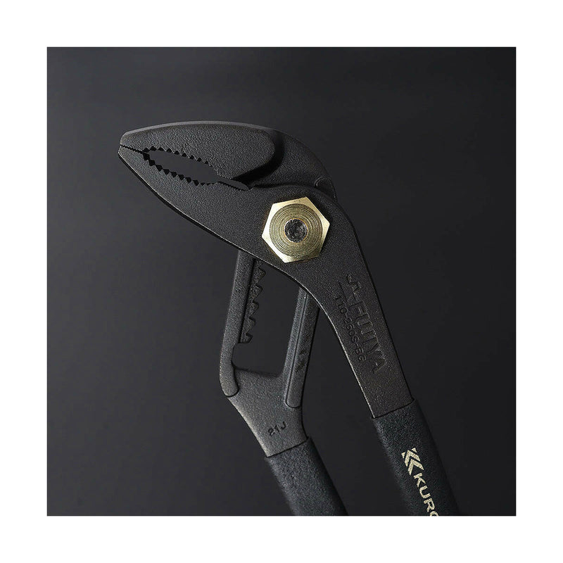 Kìm mỏ quạ Fujiya Kurokin-Series, kích thước 255mm, có lò xo trợ lực và tích hợp đầu tua vít dẹt. Tiêu chuẩn RoHS