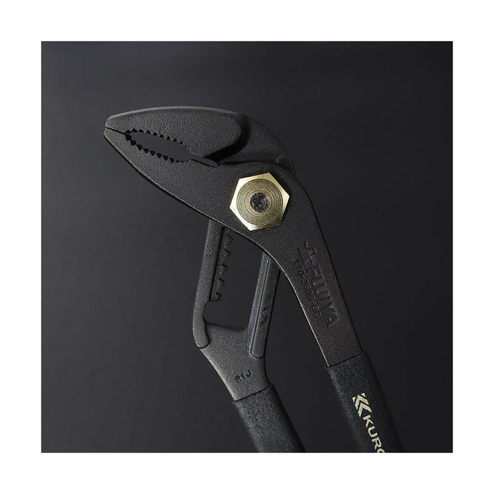 Kìm mỏ quạ Fujiya Kurokin-Series, kích thước 255mm, có lò xo trợ lực và tích hợp đầu tua vít dẹt. Tiêu chuẩn RoHS