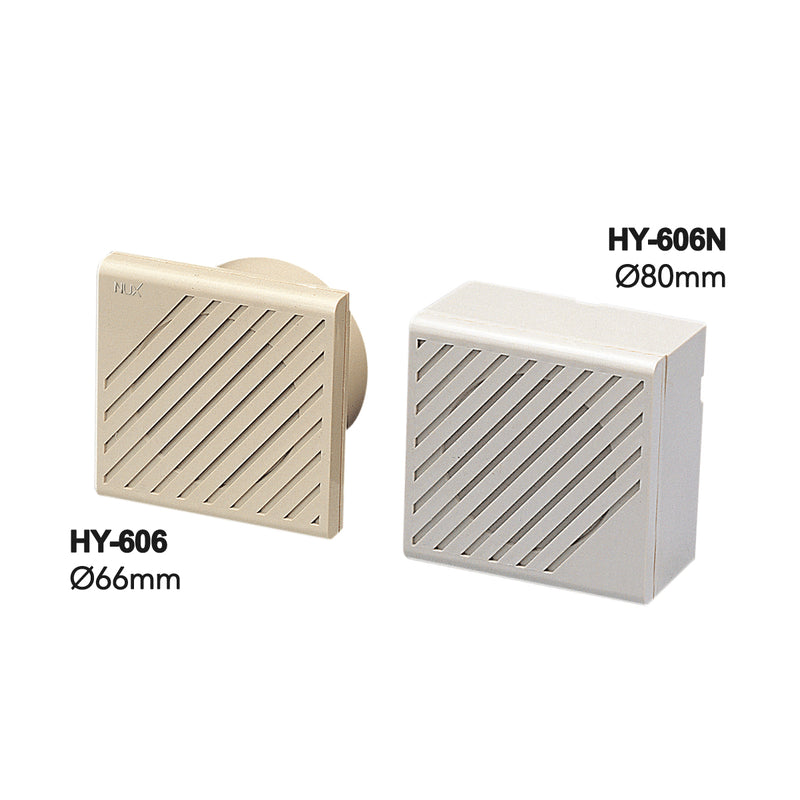 Còi báo động lắp tủ điện mặt chử nhật gắn nổi Hanyoung Nux HY-606N series, mặt vuông 80mm