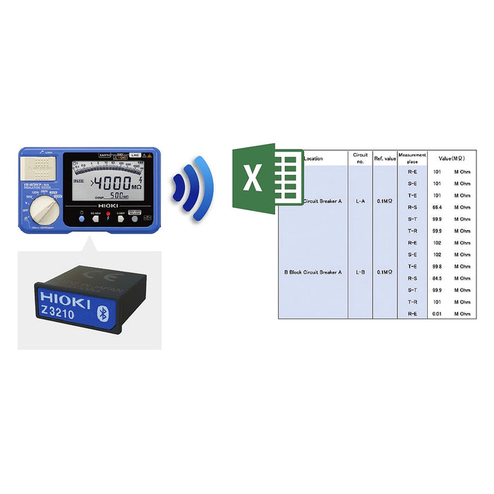 Thiết bị đo điện trở cách điện kỹ thuật số IR4057-90 đi kèm module kết nối Bluetooth